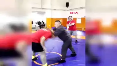 Otizmli Erdem, Başpehlivanı Tuş Etti!